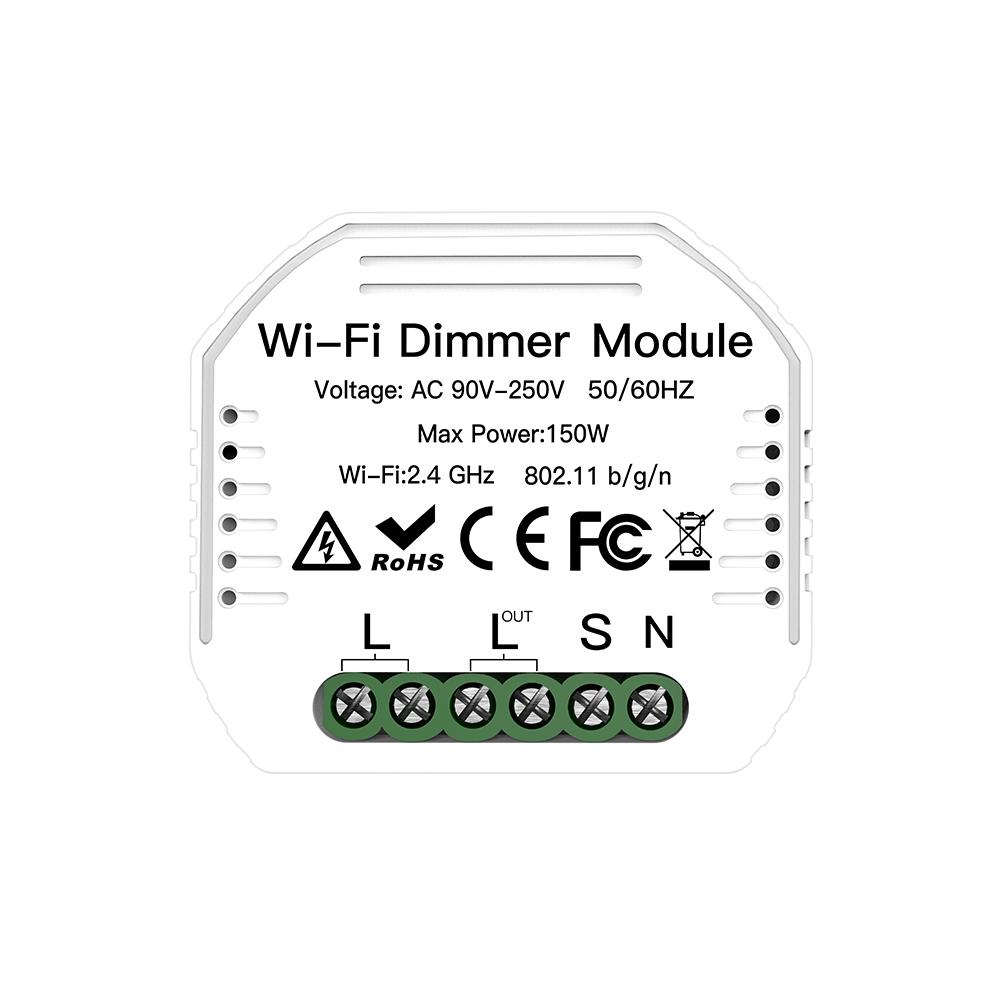 WiFi 2 Gang Dimmer Switch Module DIY Smart Light LED Dimmable Interruptor Relay - MOES