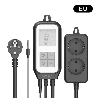 WiFi Digital Temperature Controller Thermostat Outlet Plug Heating and Cooling Mode US/EU - MOES
