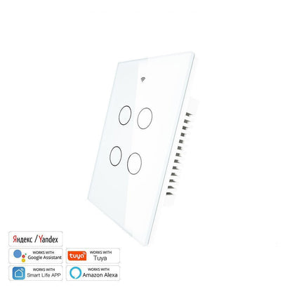 WiFi RF433 Smart Light Wall Touch Switch Single Pole 95-130V US Standard - MOES