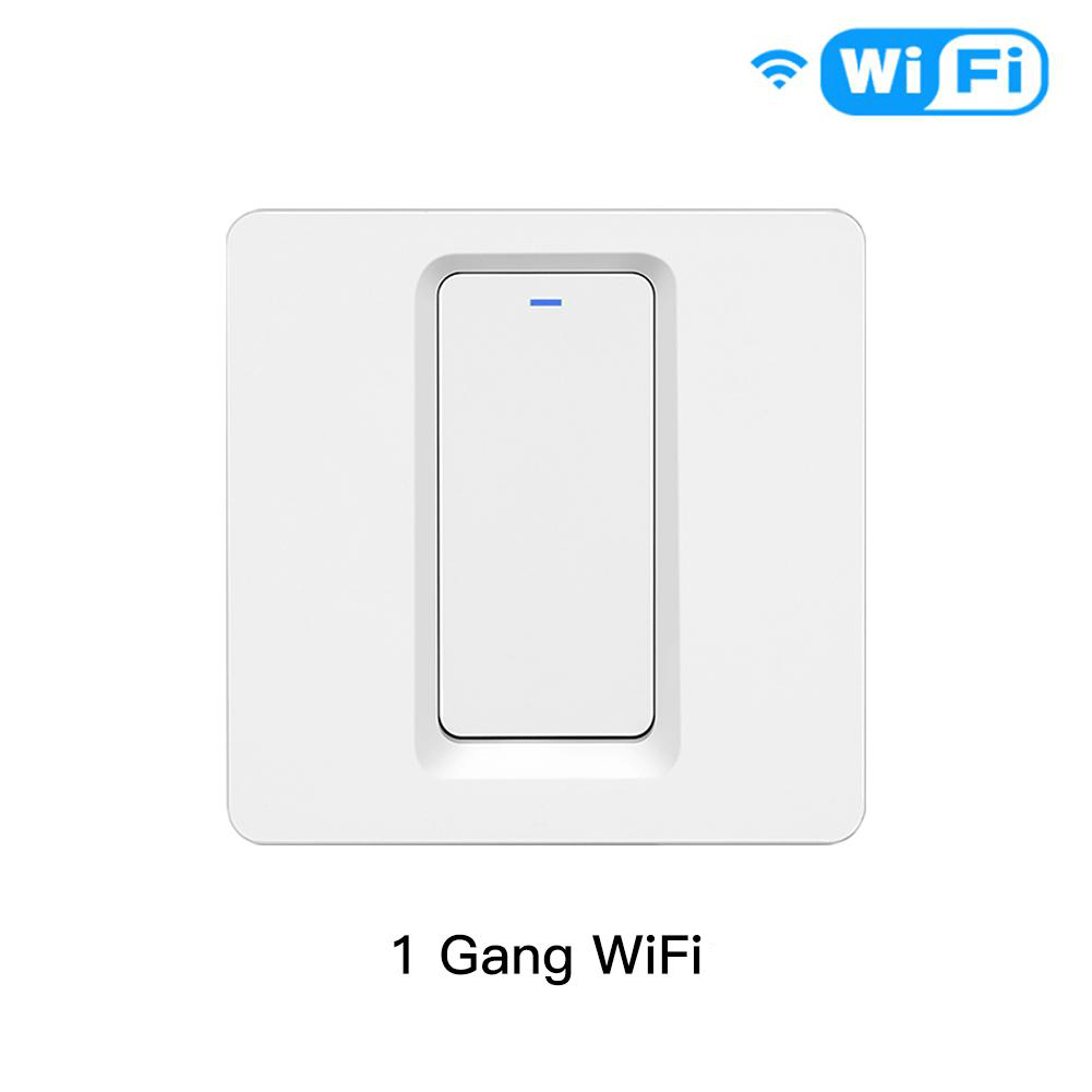 WiFi Smart Light Push Button Switch Neutral Wire Optional Capacitor required 220-240V EU - MOES