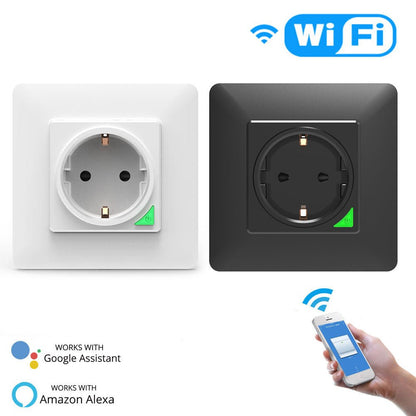 WiFi Smart Light Wall Switch Socket Outlet Push Button EU Version - Moes