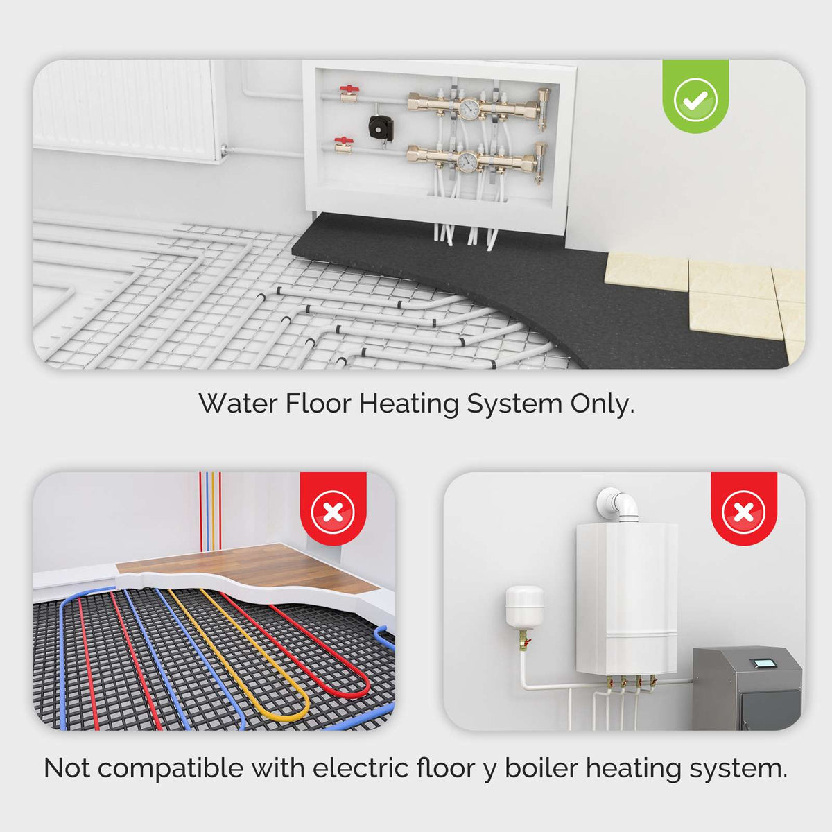 WiFi Smart Thermostat Temperature Controller for Water/ Electric /Gas /Boiler Floor Heating - MOES
