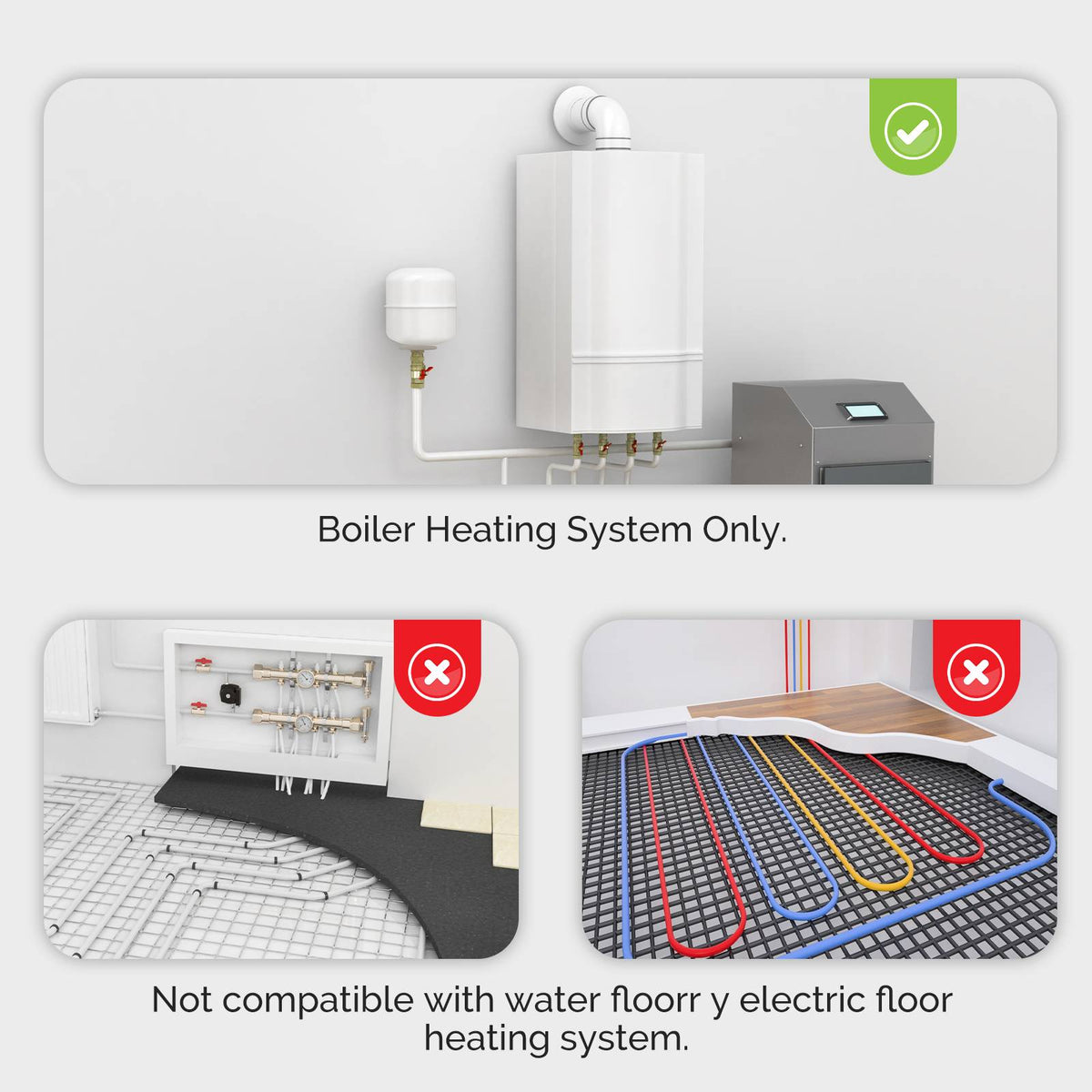 WiFi Smart Thermostat Temperature Controller for Water/ Electric /Gas /Boiler Floor Heating - MOES
