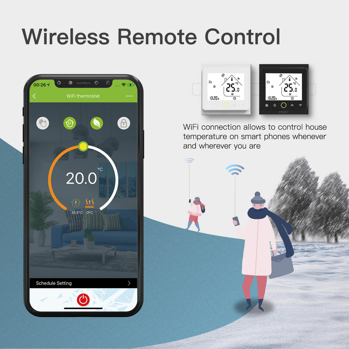 WiFi Smart Thermostat Temperature Controller Water Floor/Electric Heating Water/Gas Boiler LCD Touch Screen BHT 002 - MOES