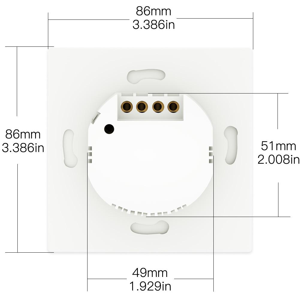 WiFi Smart Wall Light Switch With RF433 2-Way Multi-Control Push Button with RF Transmitter Switch - Moes