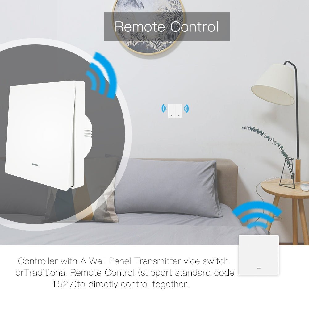 WiFi Smart Wall Light Switch With RF433 2-Way Multi-Control Push Button with RF Transmitter Switch - Moes
