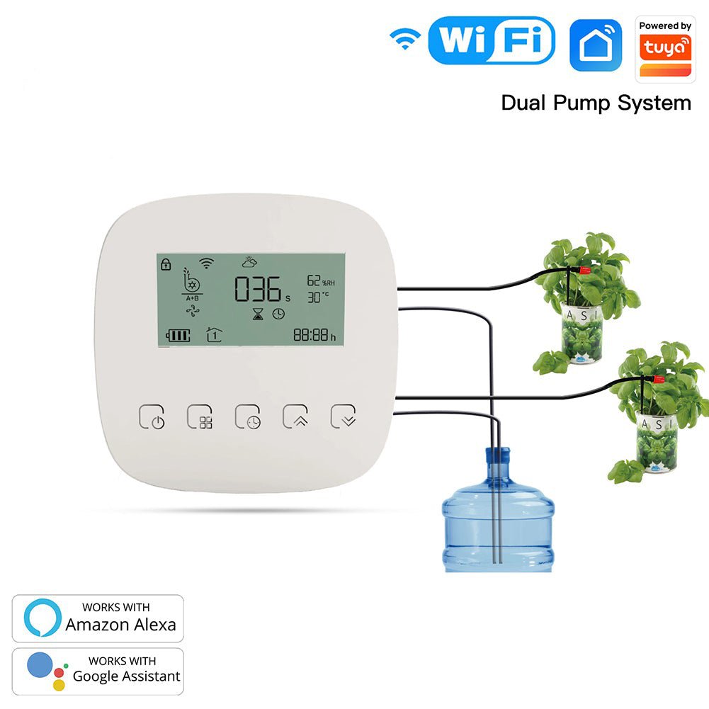 WiFi Smart Water Pump Watering Machine Automatic Micro-drip Irrigation System Dual Pump Watering Timer - MOES