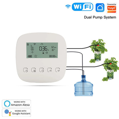 WiFi Smart Water Pump Watering Machine Automatic Micro-drip Irrigation System Dual Pump Watering Timer - MOES