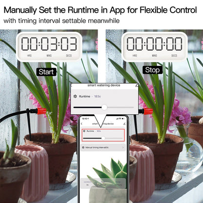 WiFi Water Pump Tuya Smart Watering Machine Automatic Micro-drip Irrigation System Dual Pump Watering Timer Plants AC Water Controller System Irrigation Tool for Home Office Potted Plants Voice Control via Alexa Google Home - Moes