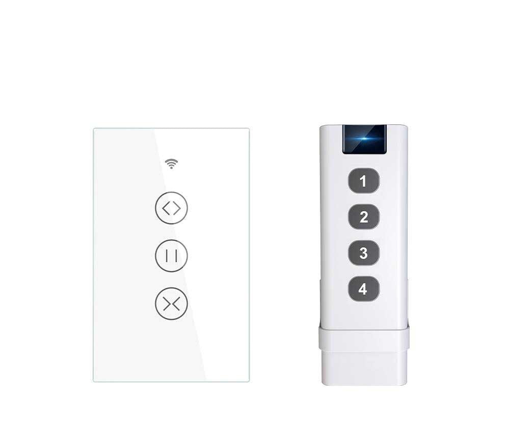 ZigBee RF433 Smart Curtain Blinds Shutter Touch Switch Multi-control Neutral Wire Required US - MOES