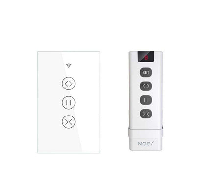 ZigBee RF433 Smart Curtain Blinds Shutter Touch Switch Multi-control Neutral Wire Required US - MOES