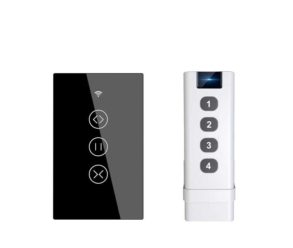 ZigBee RF433 Smart Curtain Blinds Shutter Touch Switch Multi-control Neutral Wire Required US - MOES