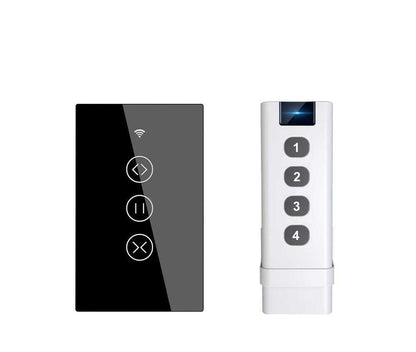 ZigBee RF433 Smart Curtain Blinds Shutter Touch Switch Multi-control Neutral Wire Required US - MOES