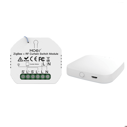 ZigBee RF433 Smart Curtain Switch Module for Electric Motorized Roller Blinds Shutter Motor - MOES