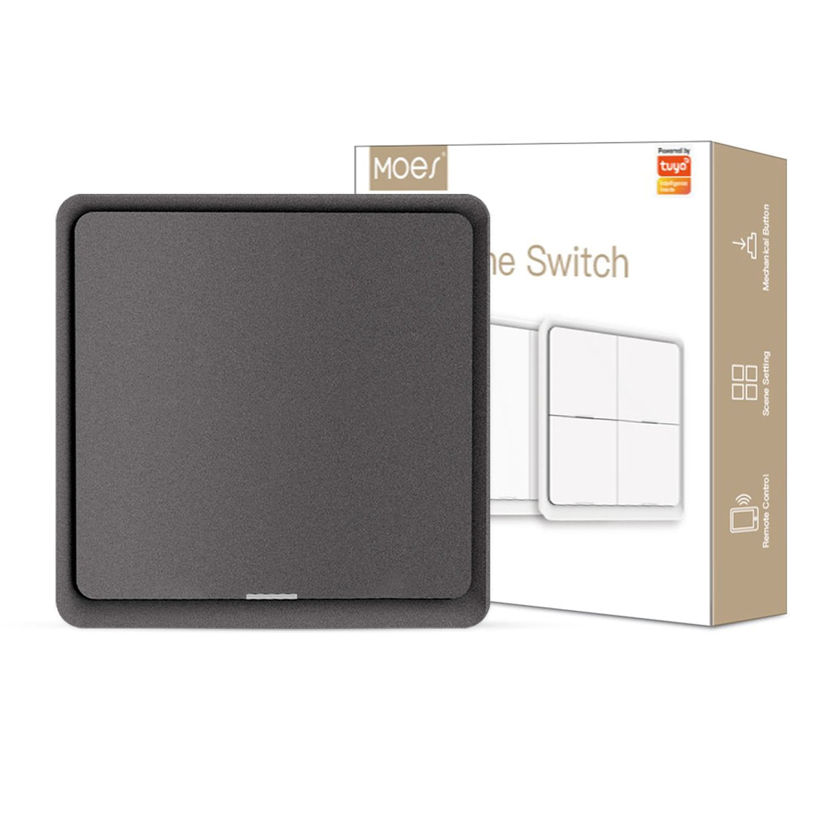 ZigBee Smart Battery Powered Light Switch Scene Push Button Switches Multi-Control - MOES