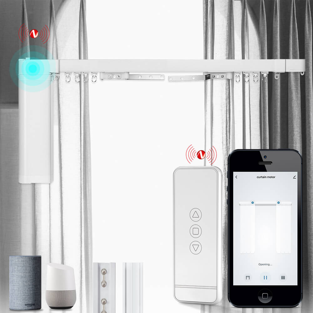 Built-in powered by Tuya module for the motor allows smart control via Smart Life App and easy voice control via Alexa and Google Home - MOES